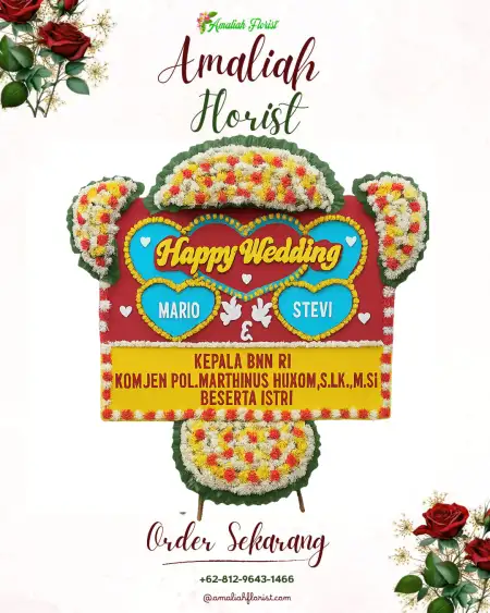 Papan Bunga Pernikahan Matur